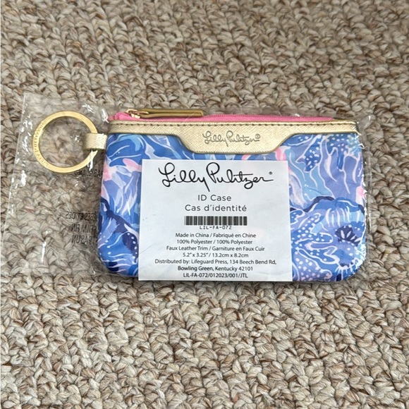 Lilly Pulitzer Keychain Wallet - Pink and Blue - Picture 2 of 2